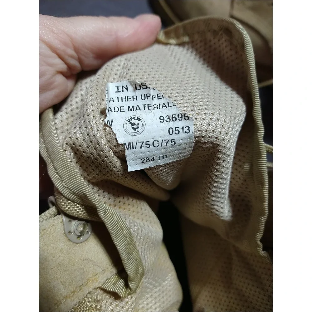 Bates Vibram Gor-tex Lace Up Boots Men 10.5 Beige Hiking Military Hunting Durabl